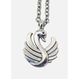 New Swan Pendant Necklace with 18" Stainless Chain Bird Waterfowl Jewelry Gift